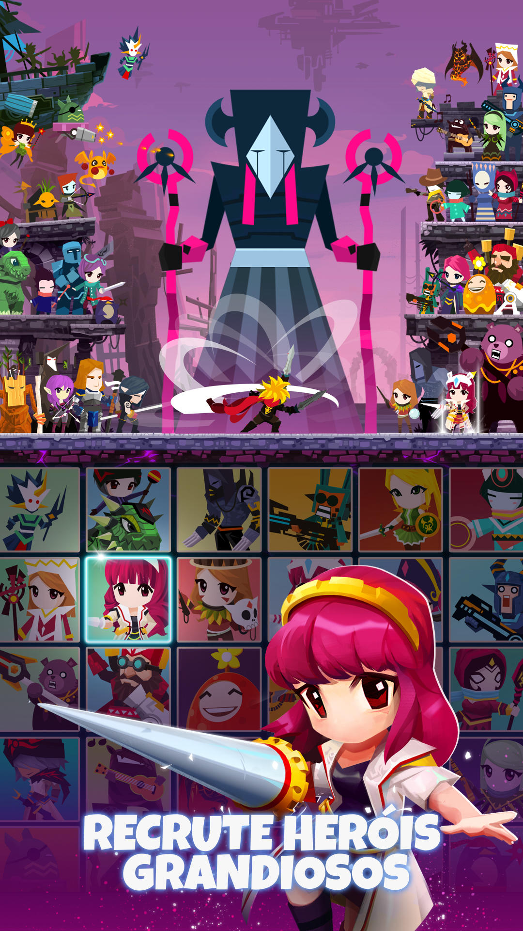 Captura de Tela do Jogo Tap Titans 2 - jogo de click