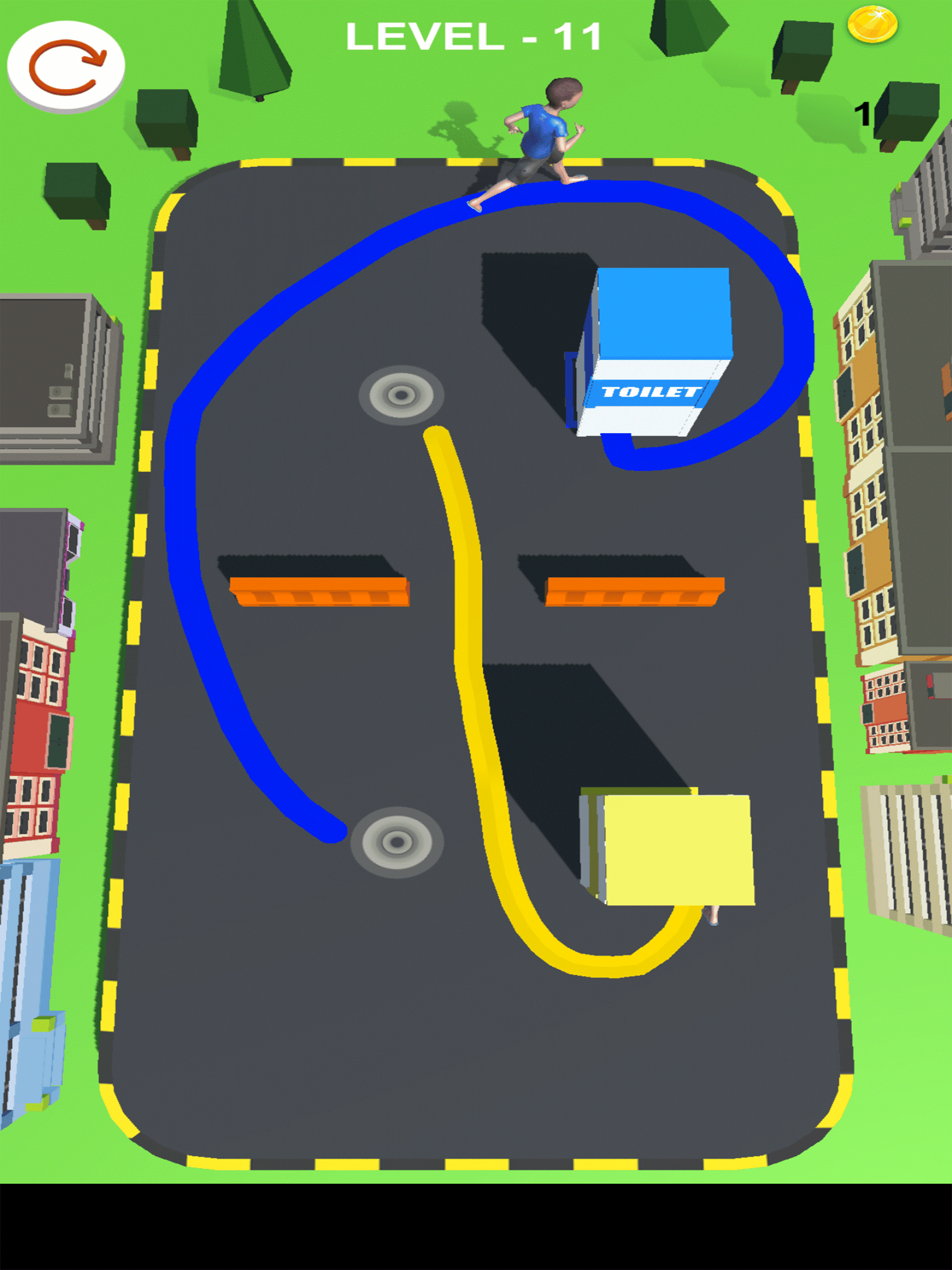 Toilet Rush Draw Puzzle Run 2 Game Screenshot