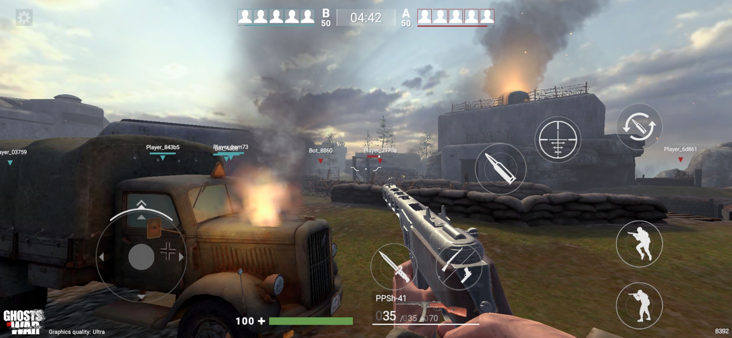 Screenshot of Ghosts of War: WW2 Call of Army D-Day