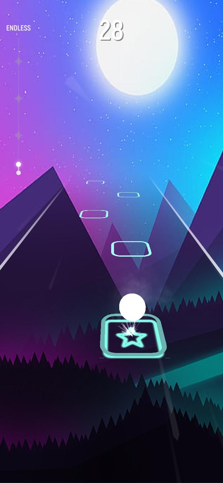 Screenshot of Kpop Tiles Hop twice army song