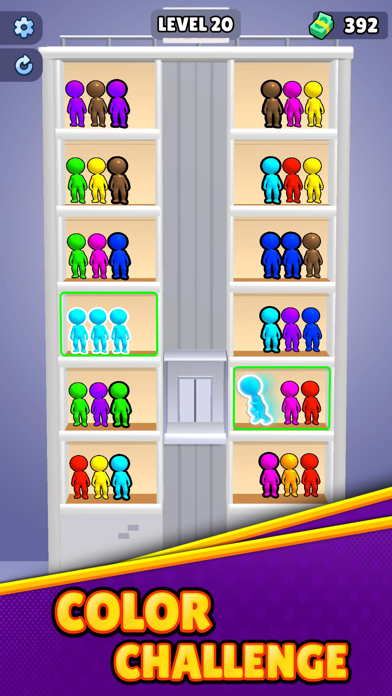 Hotel Sort 3D Stickman Puzzle Game Screenshot