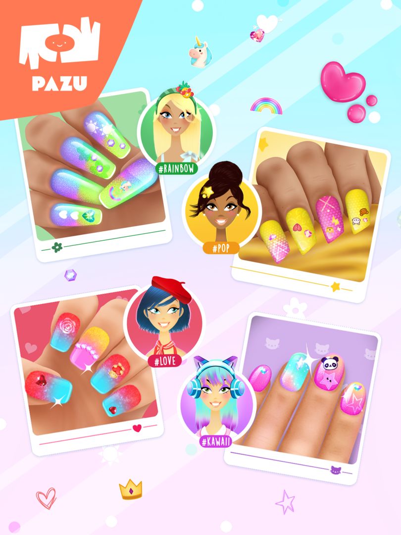 Screenshot of Girls Nail Salon - Kids Games
