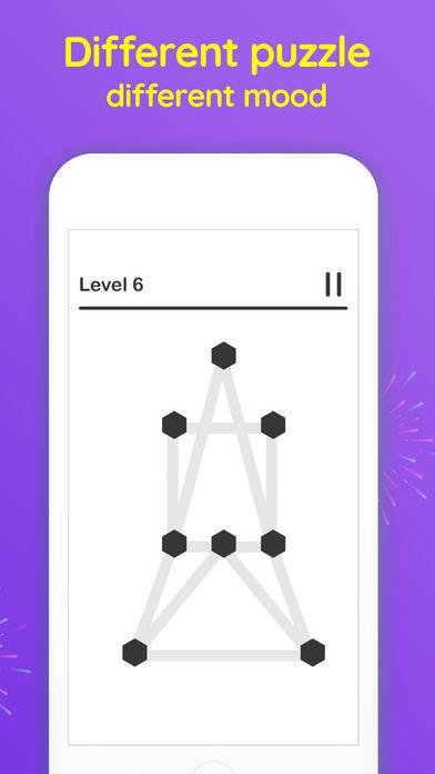 Draw 1 Line - a puzzle game Game Screenshot