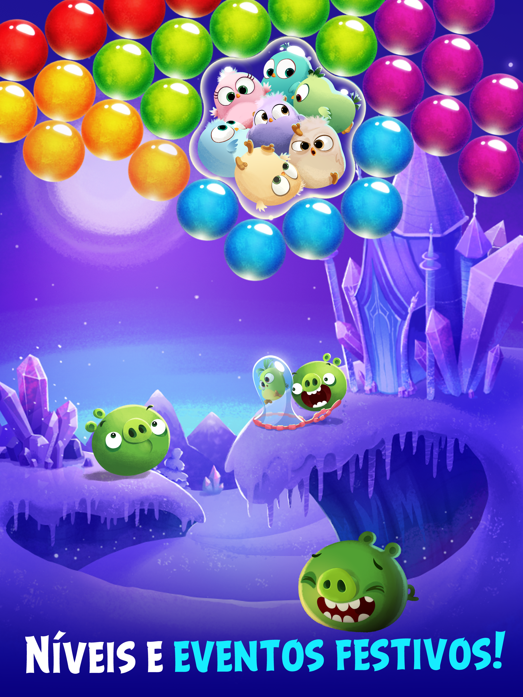 Captura de Tela do Jogo Angry Birds POP Bubble Shooter
