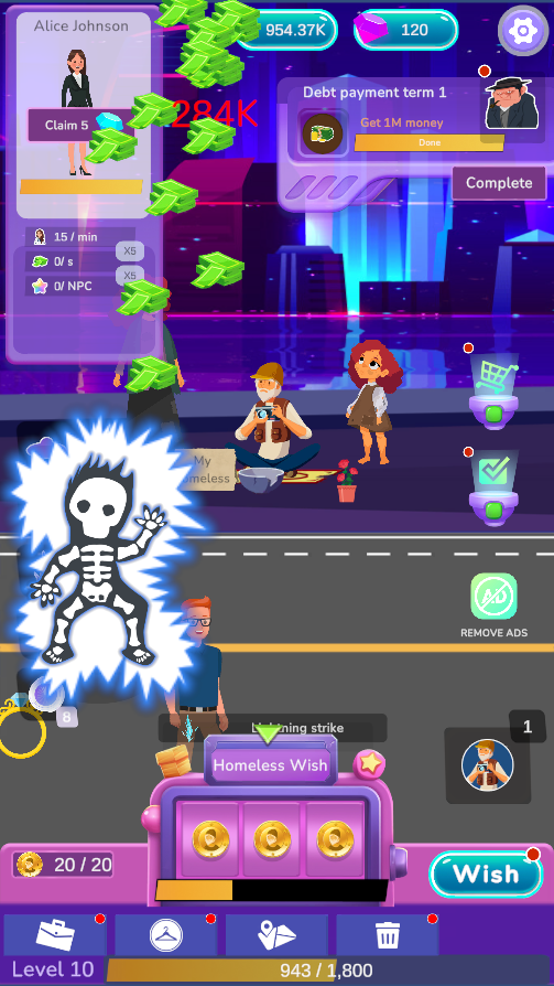 Cuplikan Layar Game Beggar Quest: Homeless Heroics