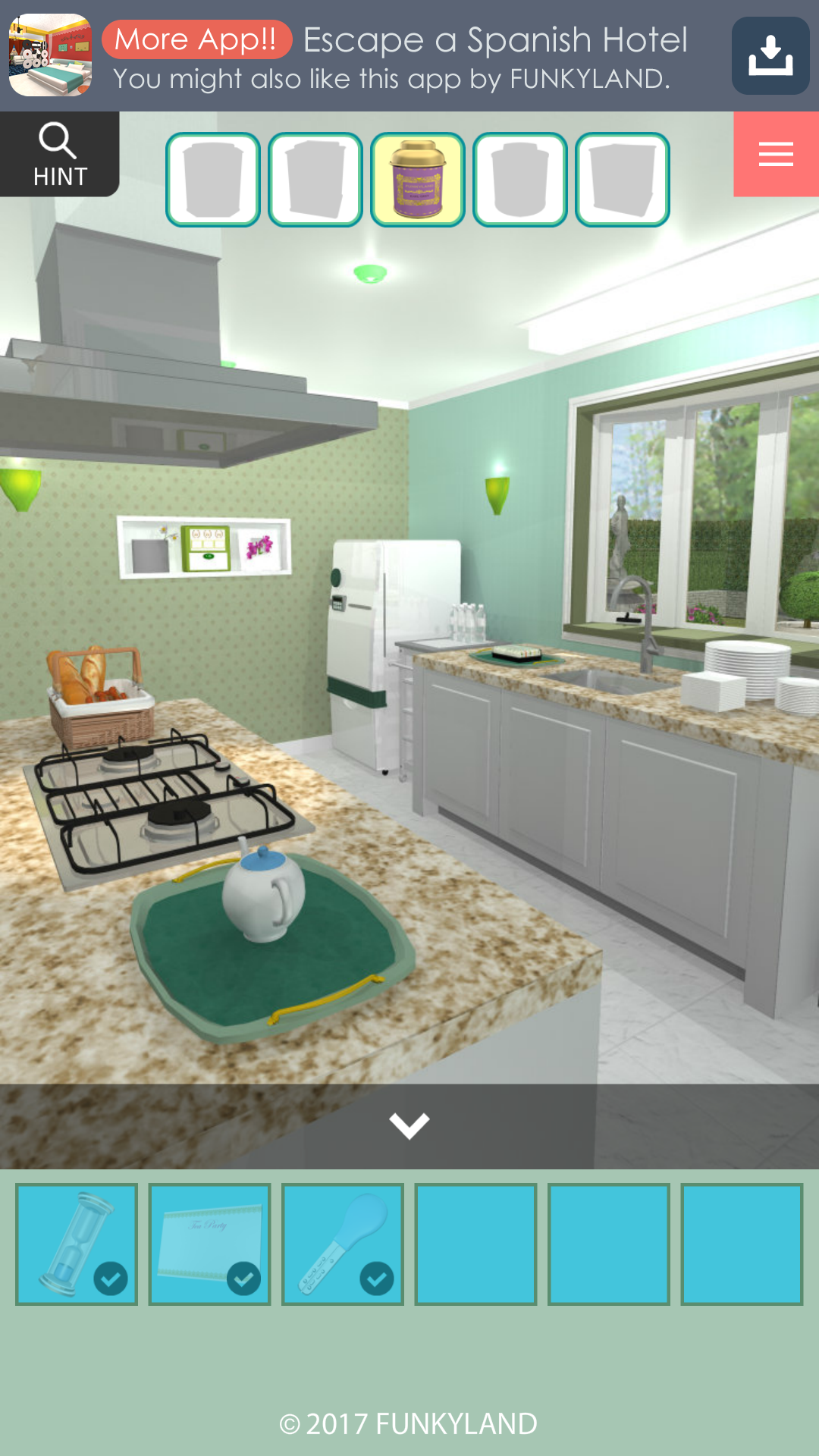 Escape a Tea Salon Game Screenshot