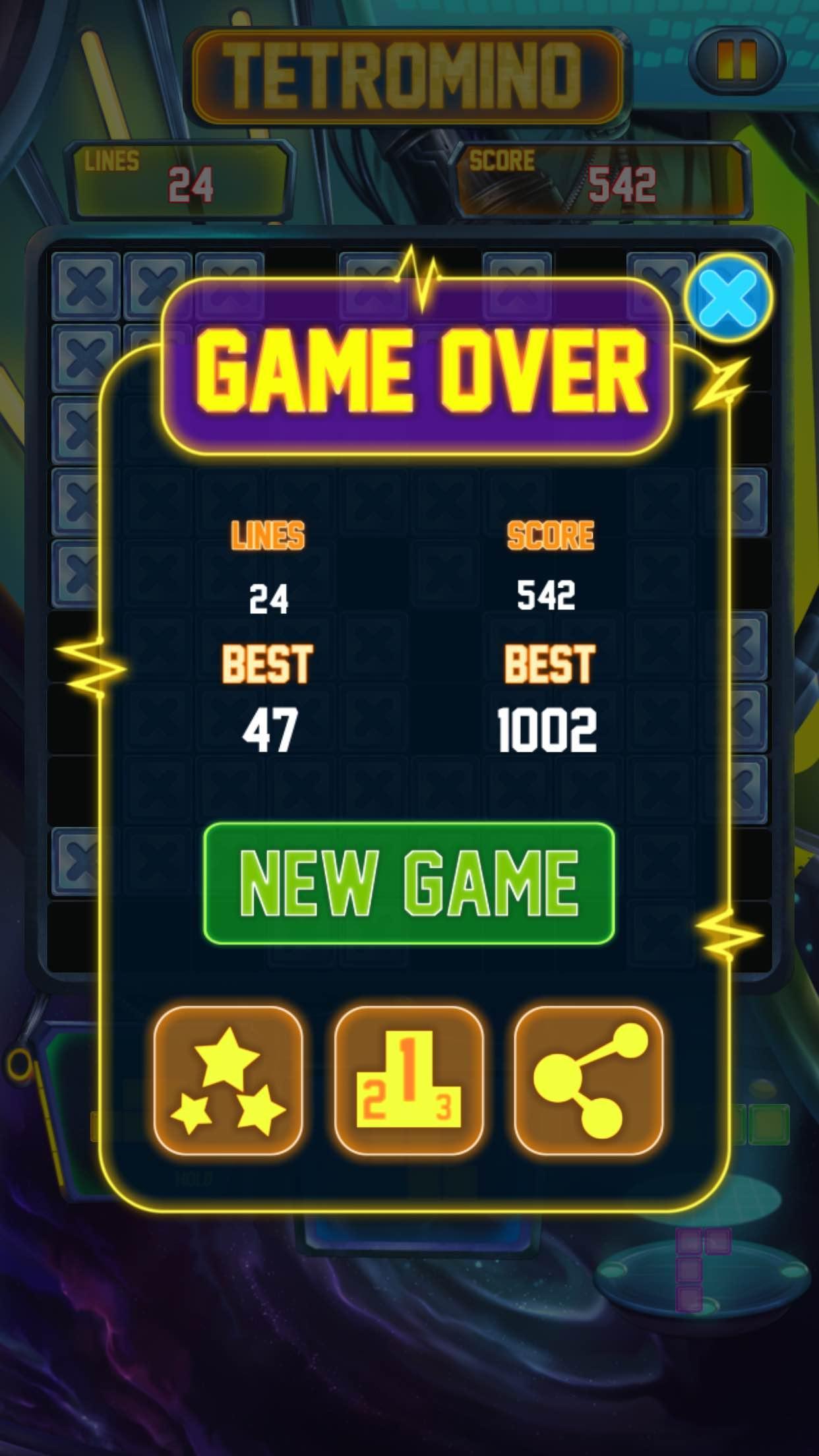 Captura de Tela do Jogo Block Tetromino