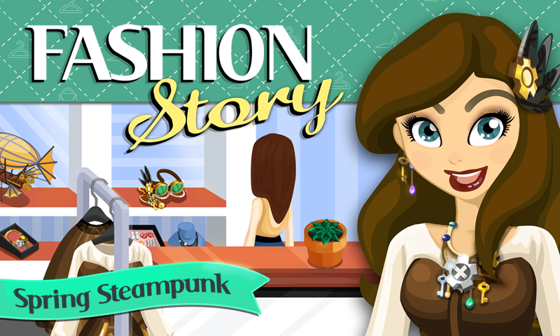 Cuplikan Layar Game Fashion Story Spring Steampunk