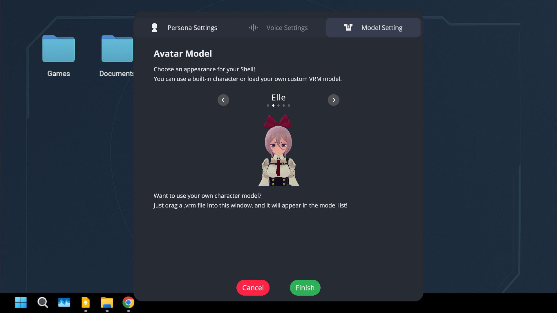 Persona Shell 게임 스크린샷