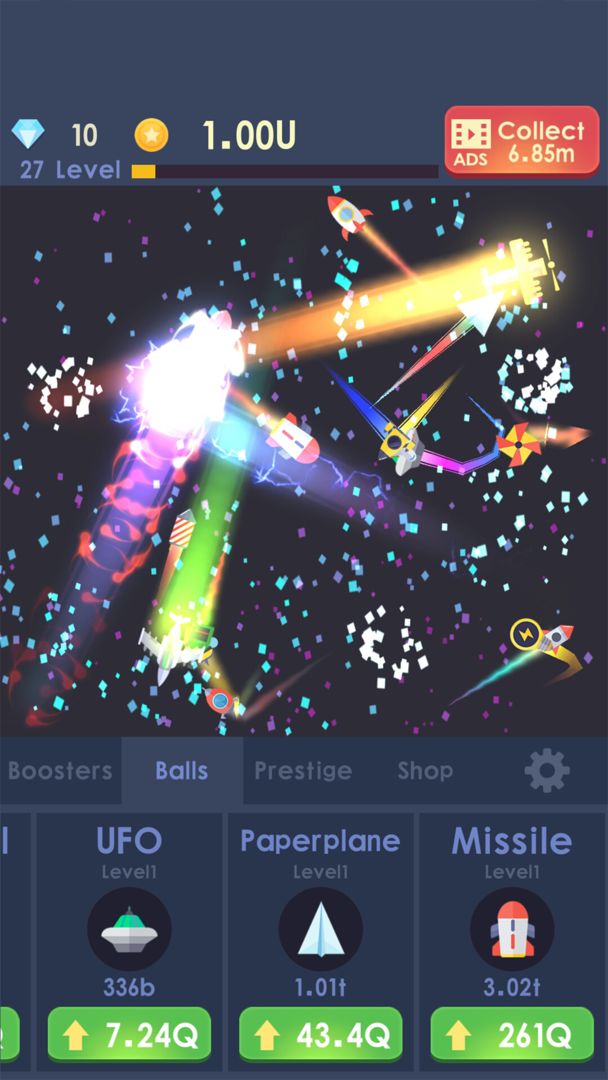 Screenshot of Idle Rocket - Aircraft Evolution & Space Battle