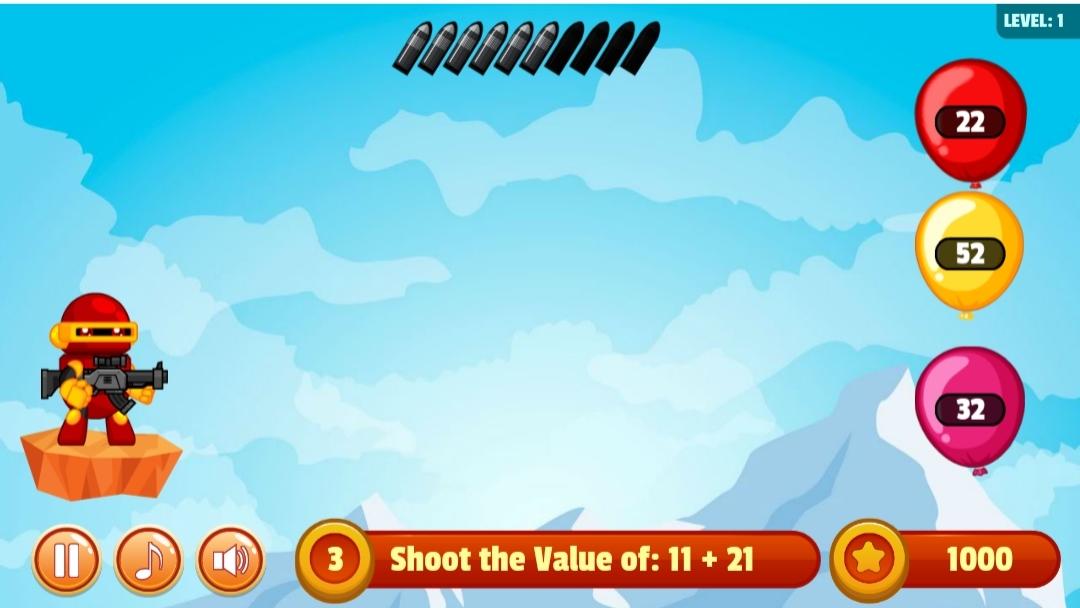 Lof Math Shooter Game Screenshot