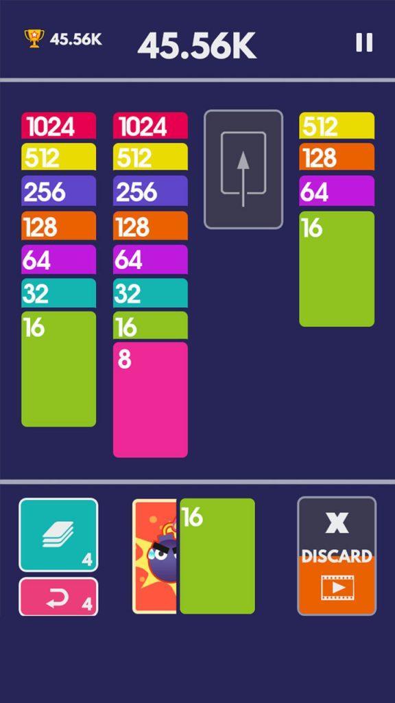 Screenshot of 2048 Poker Solitaire!