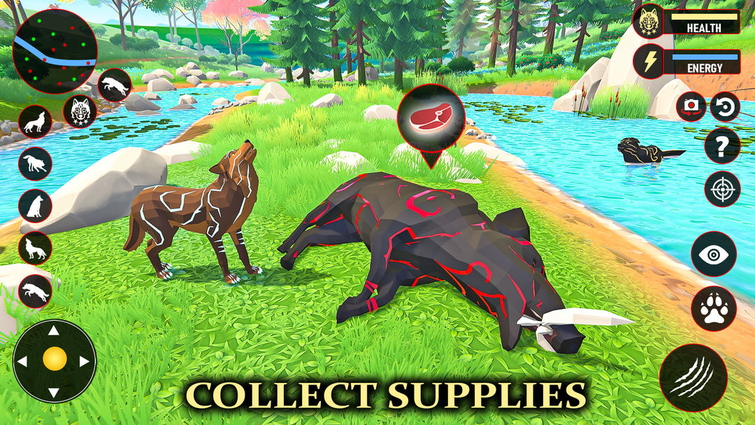 Wolf Simulator Fantasy Jungle screenshot game