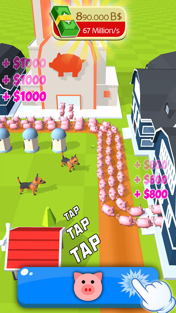 Tiny Pig Tycoon: Piggy Games ภาพหน้าจอเกม
