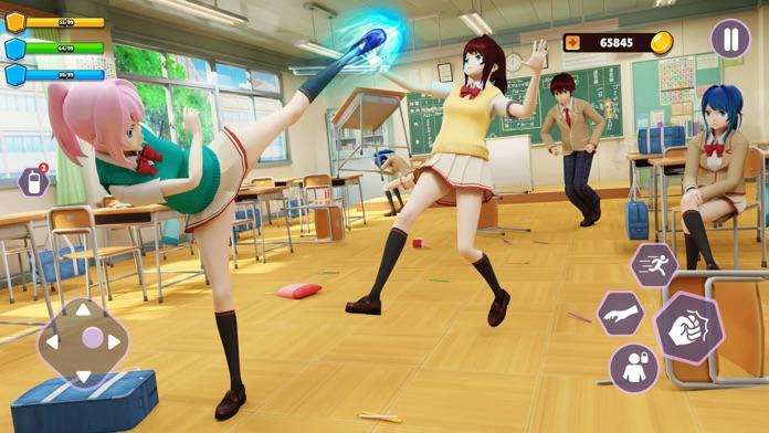 Cuplikan Layar Game Anime High school girl 3d