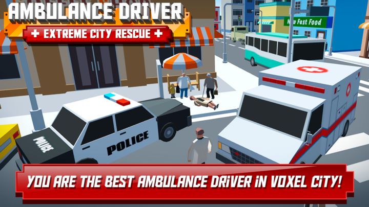 Screenshot 1 of Pengemudi Ambulans - Penyelamatan kota yang ekstrem 1.0