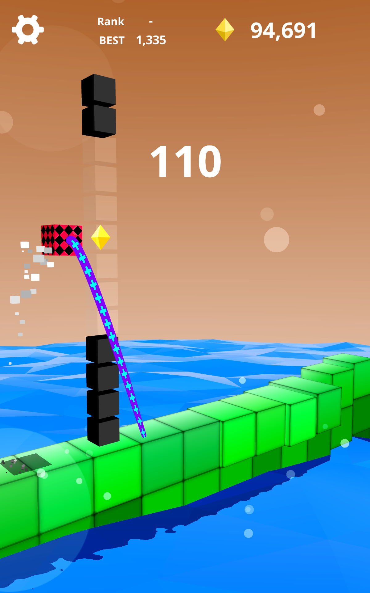 Screenshot 1 of 점프 점프 큐브 : 네모네모 무한 높이뛰기 (꿀잼 아케이드) 1.1.1