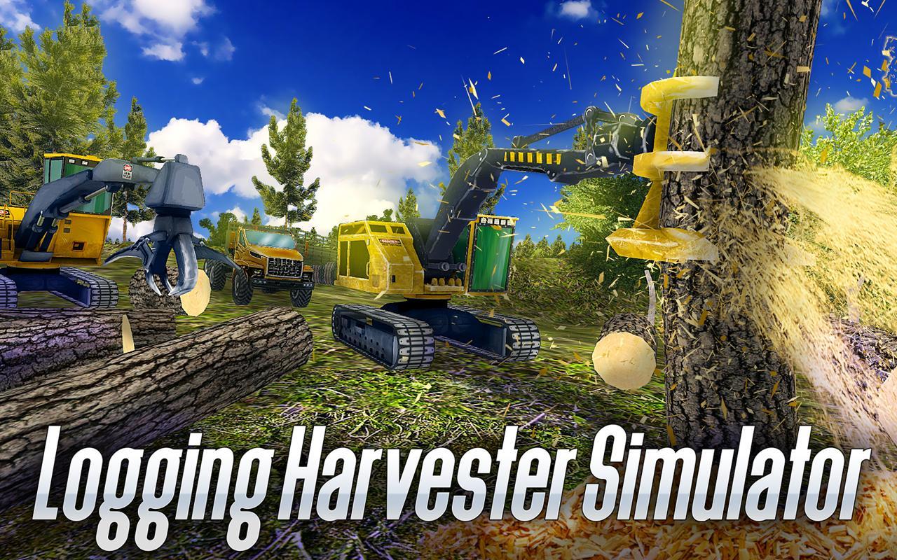 Logging Harvester Truck Game Screenshot