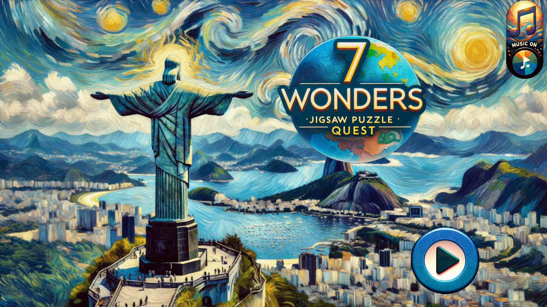 7 Wonders Jigsaw Puzzle Quest 게임 스크린 샷