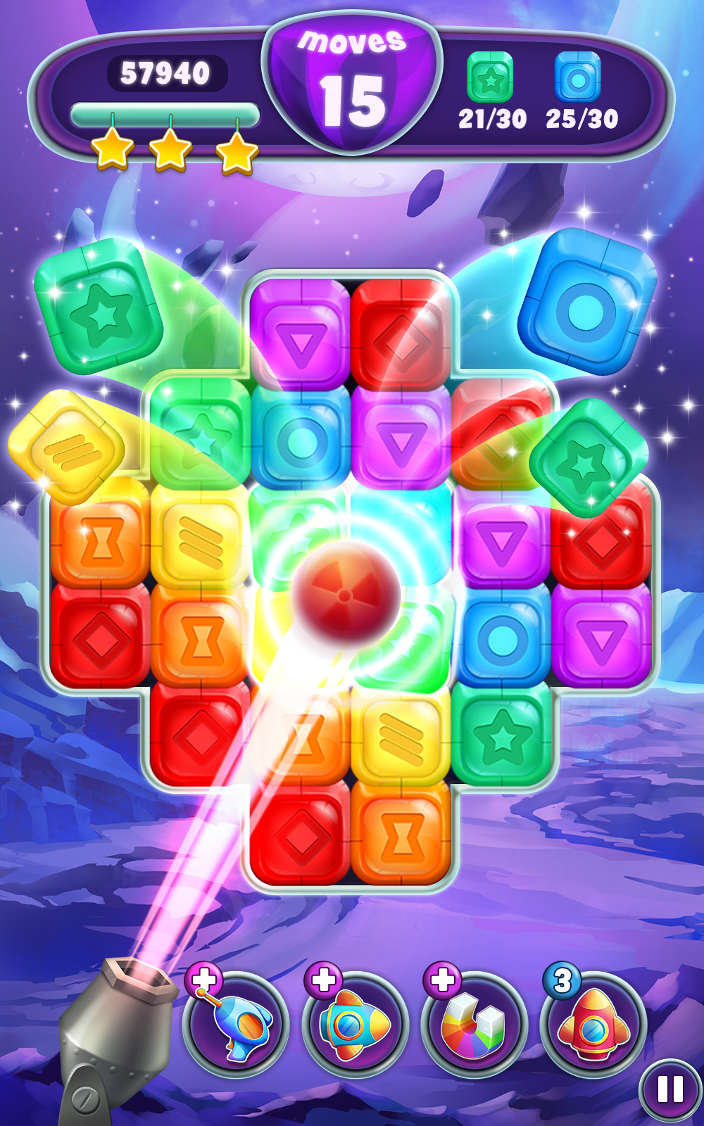 Screenshot of Pop The Cubes