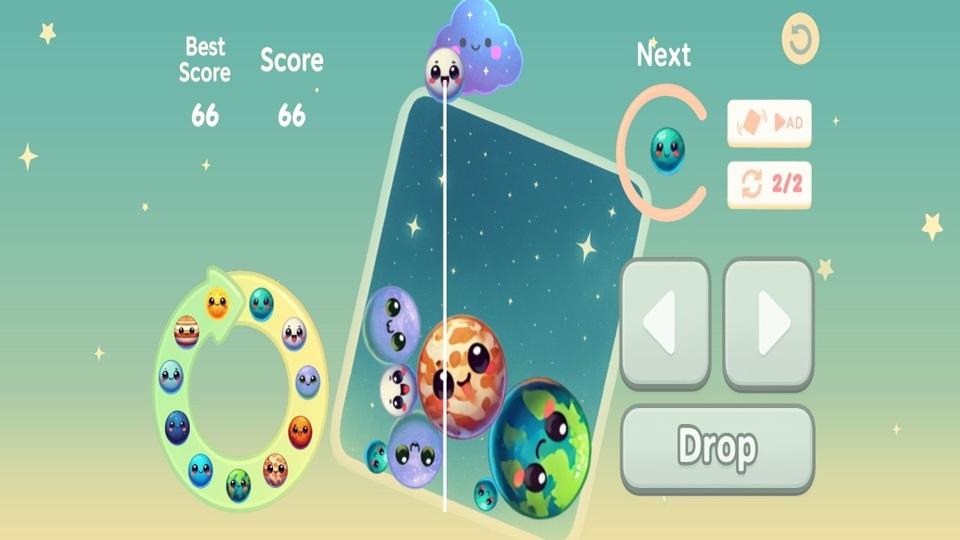 Скриншот игры 우주 게임 (Space game)