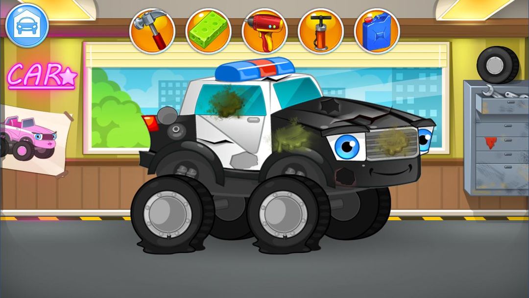 Repair monster trucks screenshot game