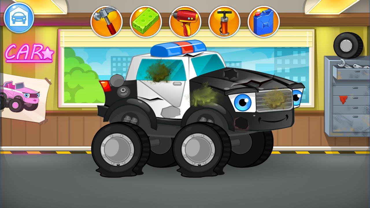 Repair monster trucks Game Screenshot