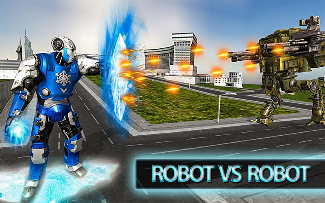 Screenshot of Ice Hero Robot 3D: Flying Robot Fighting Game