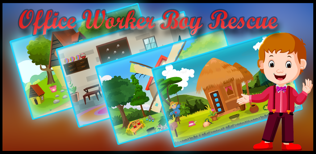 Banner of Office Worker Boy Rescue Kavi Game-399 