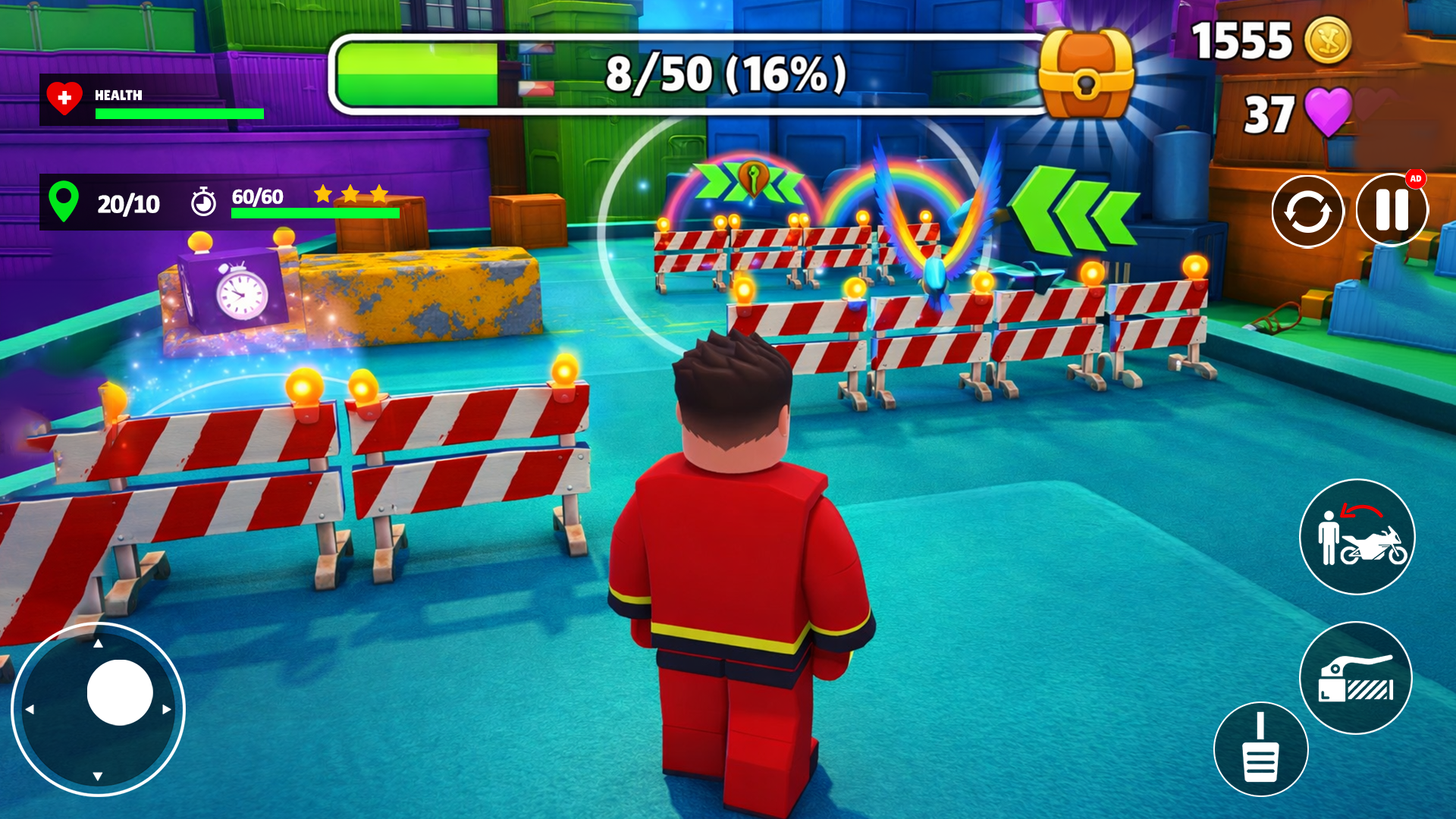 Obby Parkour Roof Race Game Screenshot