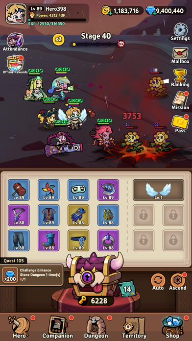 Smashing Heroes: 3000FreePulls Game Screenshot