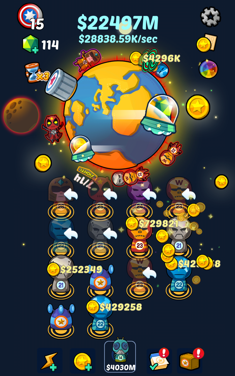 Merge Hero : Idle Casual Game Game Screenshot