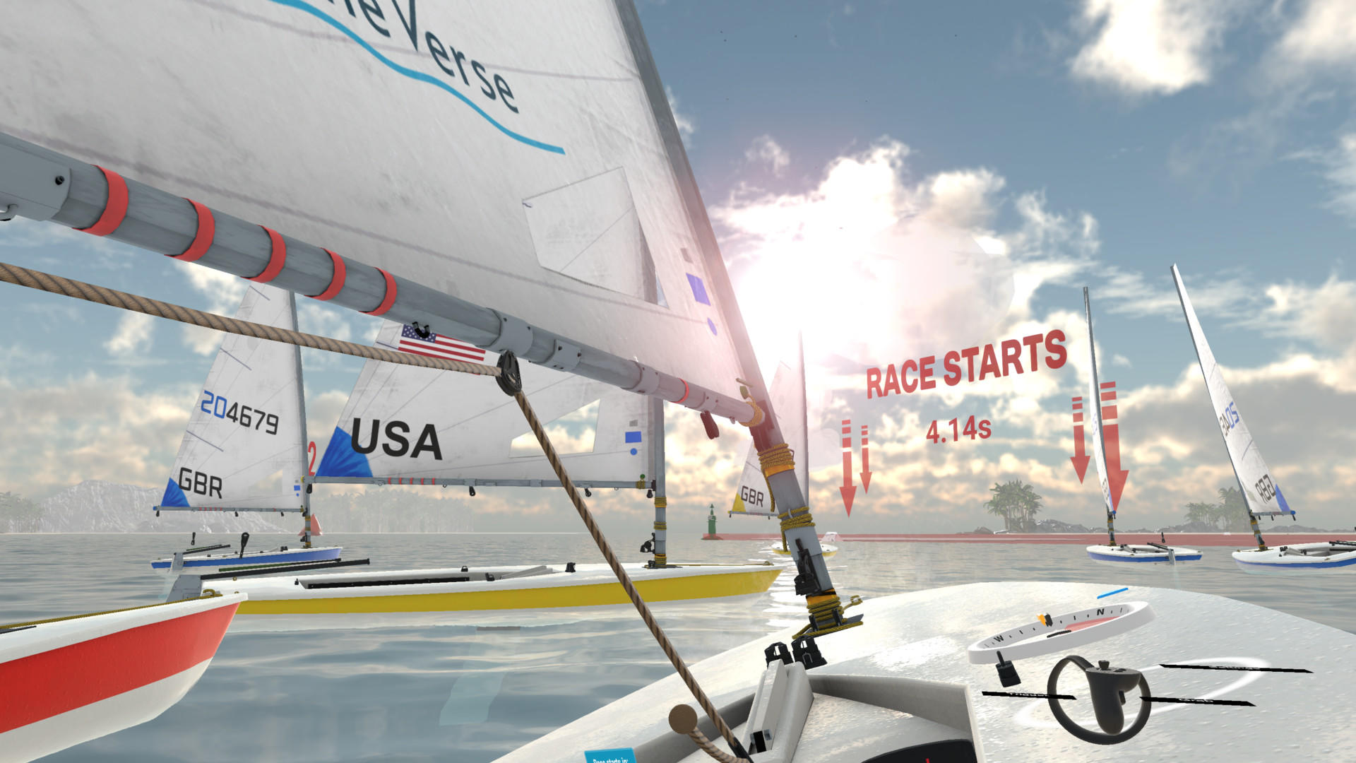 Screenshot of MarineVerse's Sailboat Racing Training