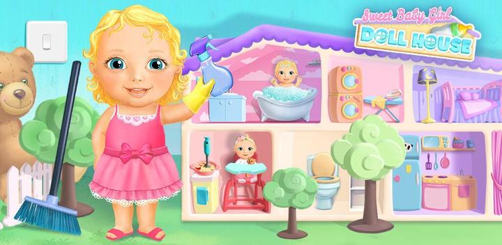 Banner of Sweet Baby Girl Doll House - Play, Care & Bed Time 2.0.22