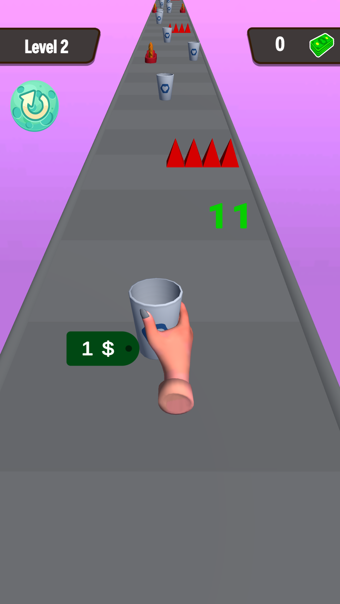 Cuplikan Layar Game 咖啡杯酷跑