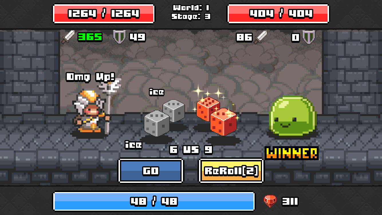 Dice Mage ゲームのスクリーンショット