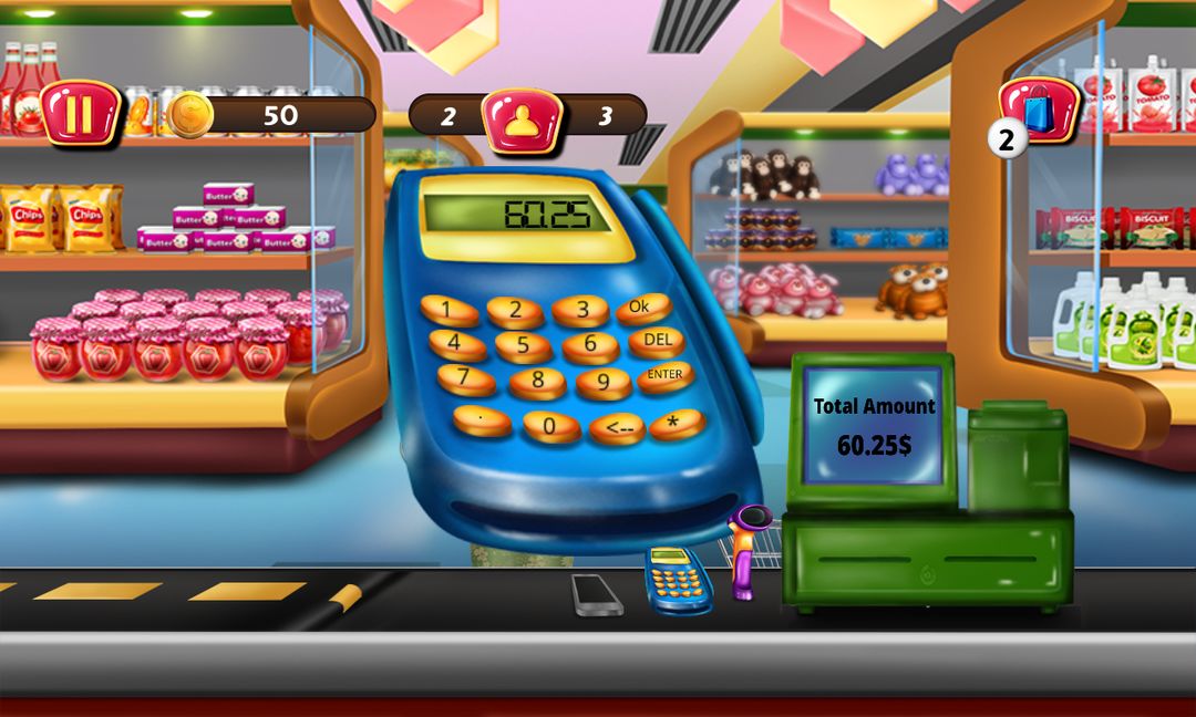 Supermarket Cashier Kids Games screenshot game
