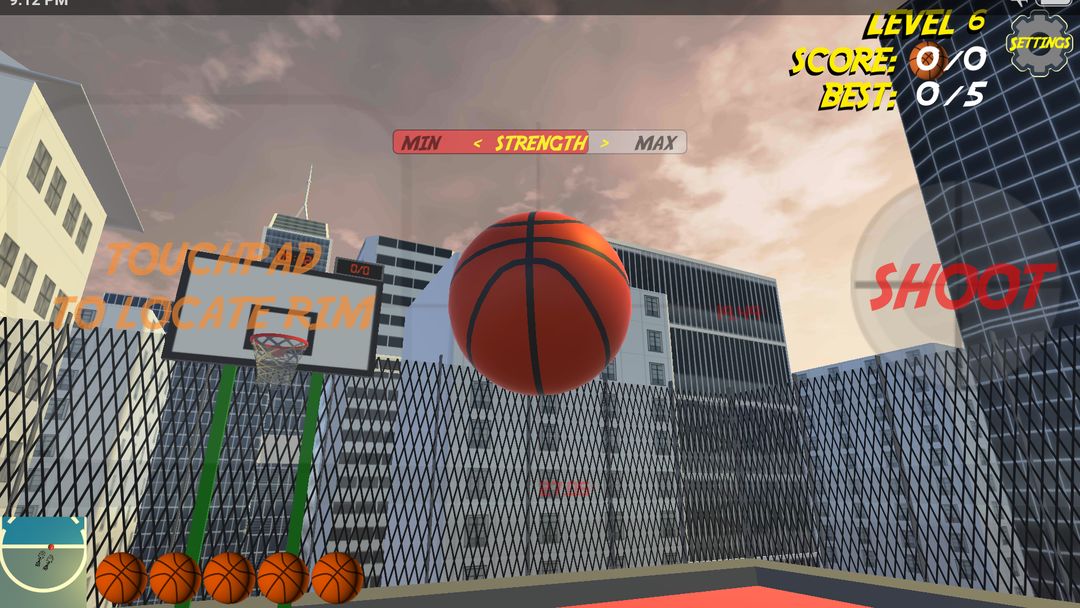 Screenshot of Basketball Total Free Shot