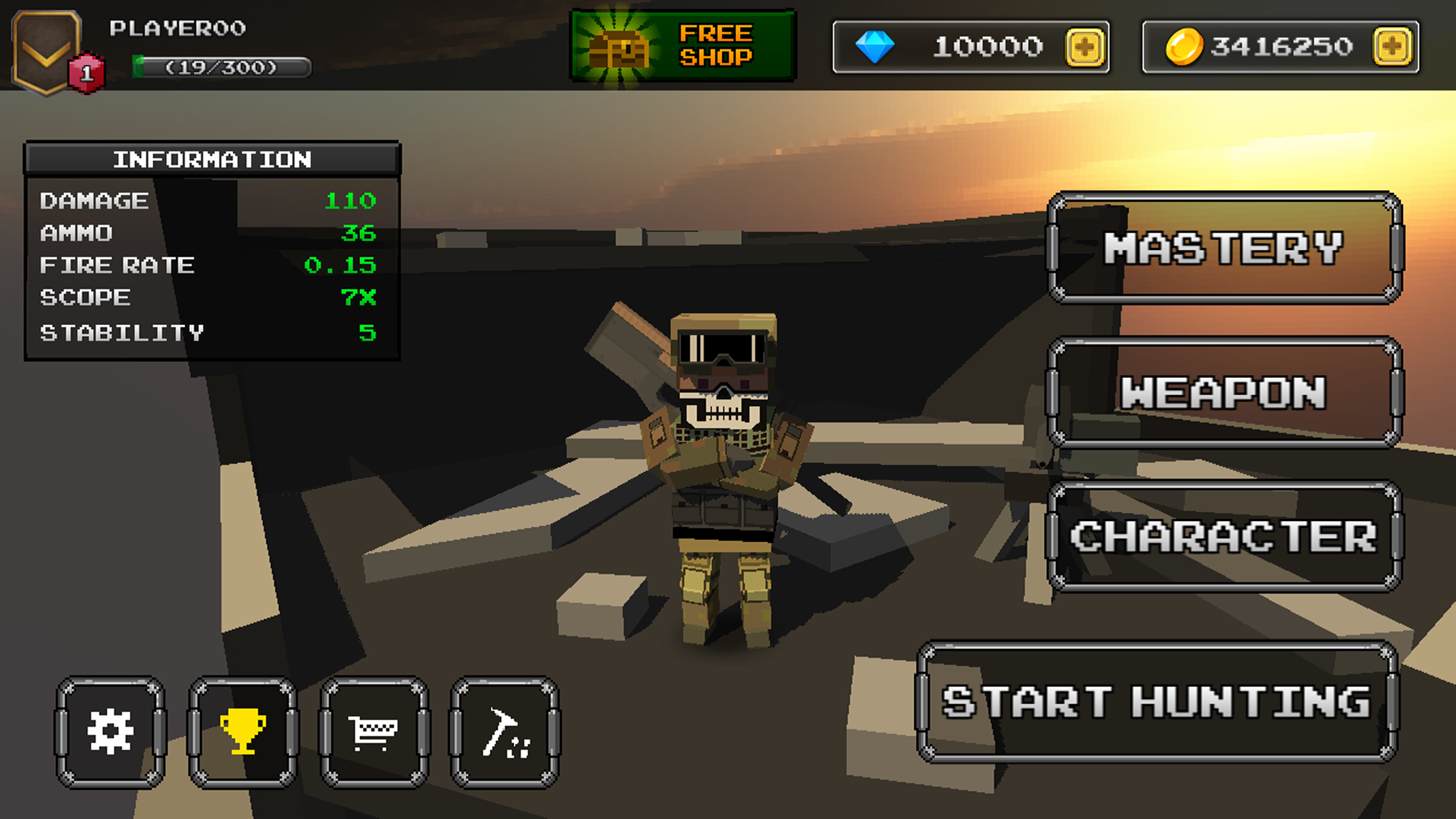 Pixel Sniper 3D - Z Game Screenshot