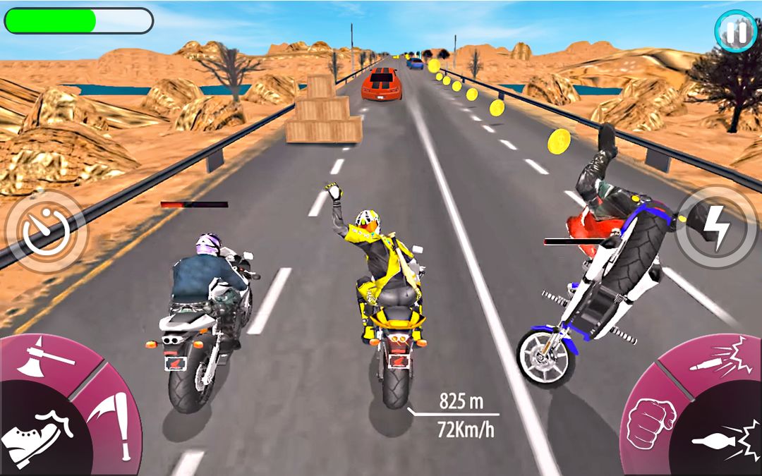 Screenshot of New Bike Attack Race - Bike Tricky Stunt Riding