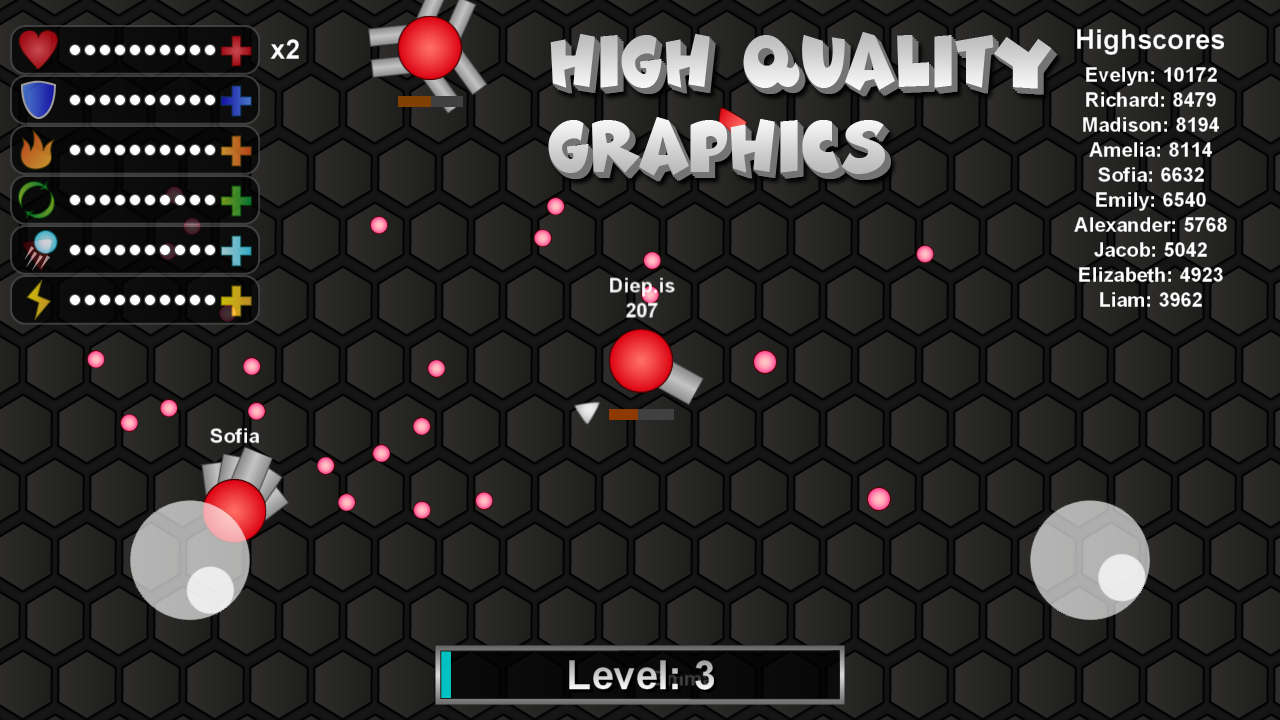 Diep.is ゲームのスクリーンショット