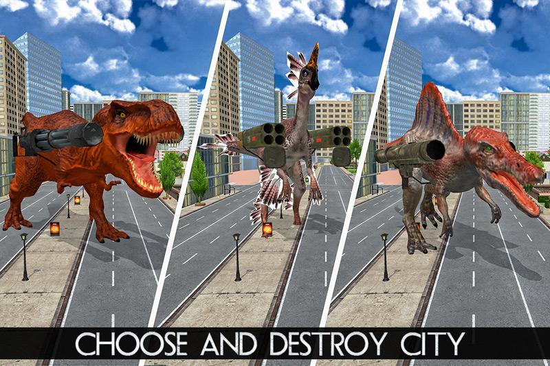 Cuplikan Layar Game Dinosaur Games: Deadly Dinosaur City Hunter