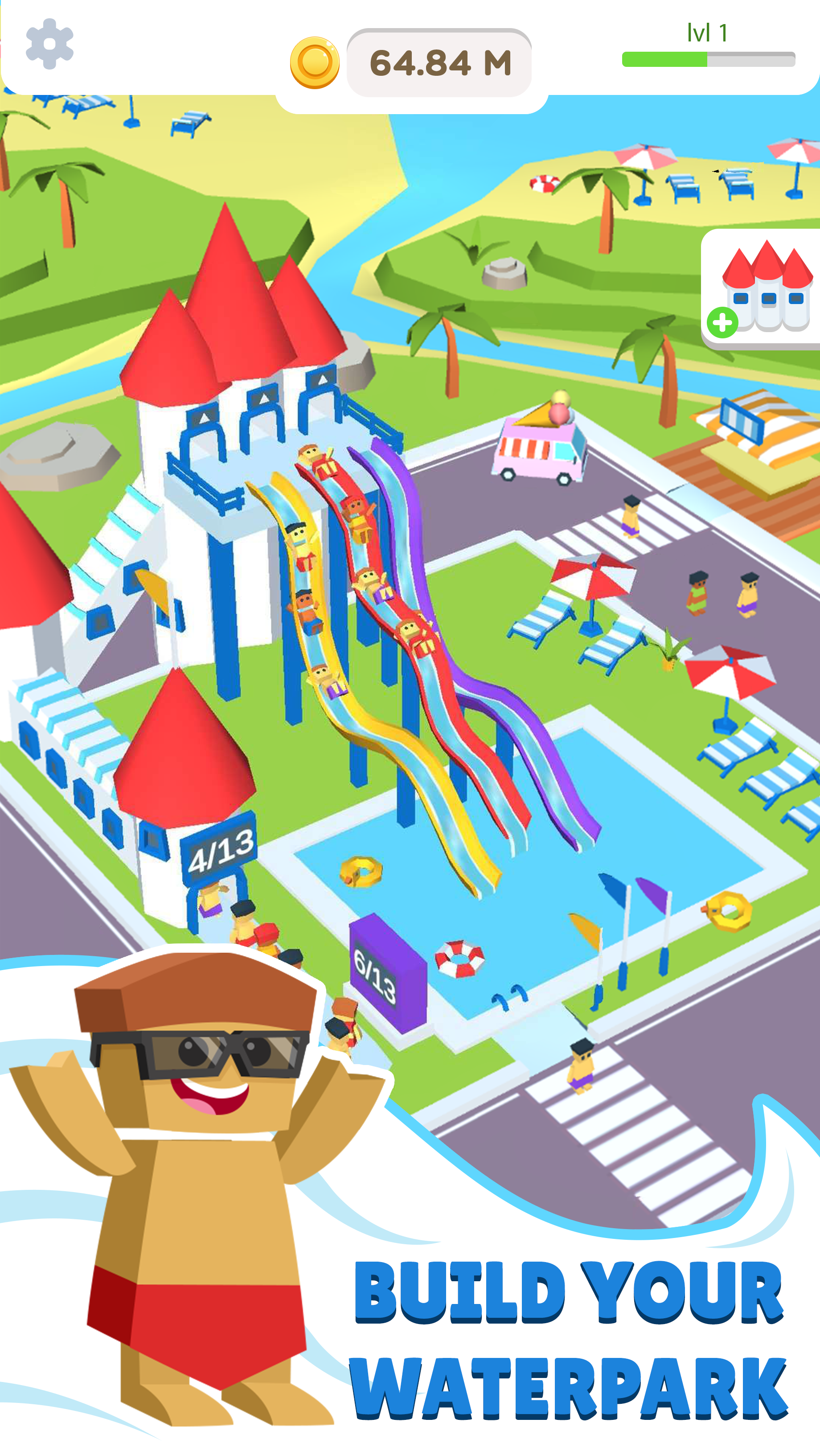 Screenshot 1 of Idle Waterpark 3D Fun Аквапарк 
