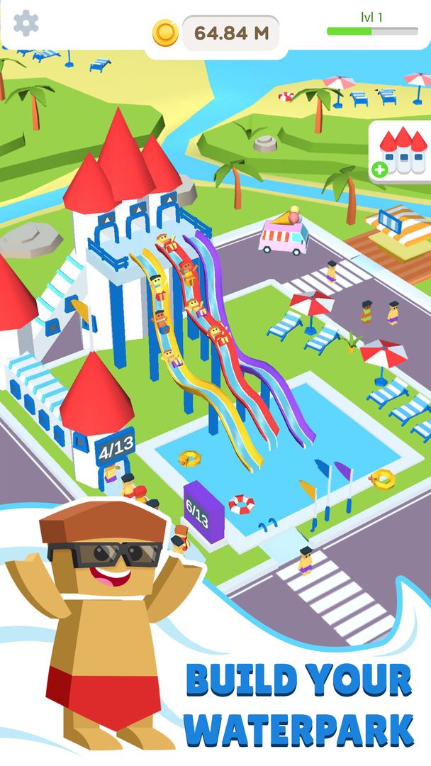 Idle Waterpark 3D Fun Aquapark 게임 스크린 샷