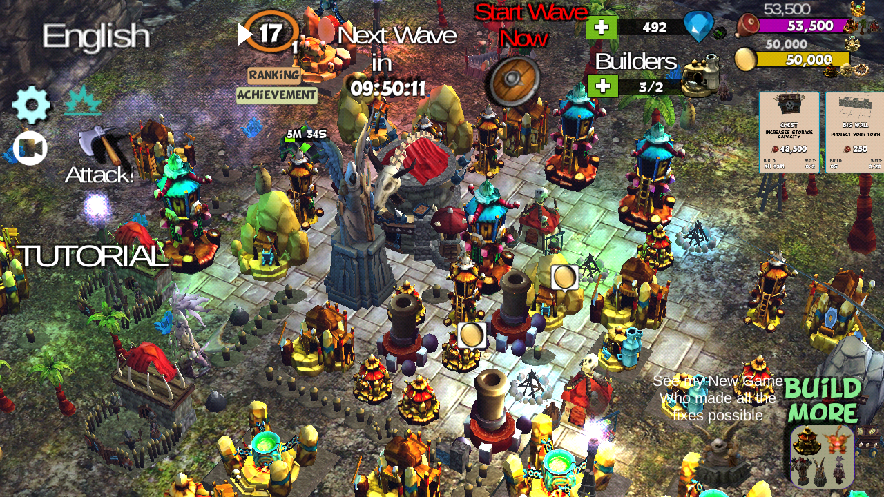 Screenshot 1 of ☣️ Clash Of Orcs ⛺️ สงครามป้องกันเมือง TD 3.42