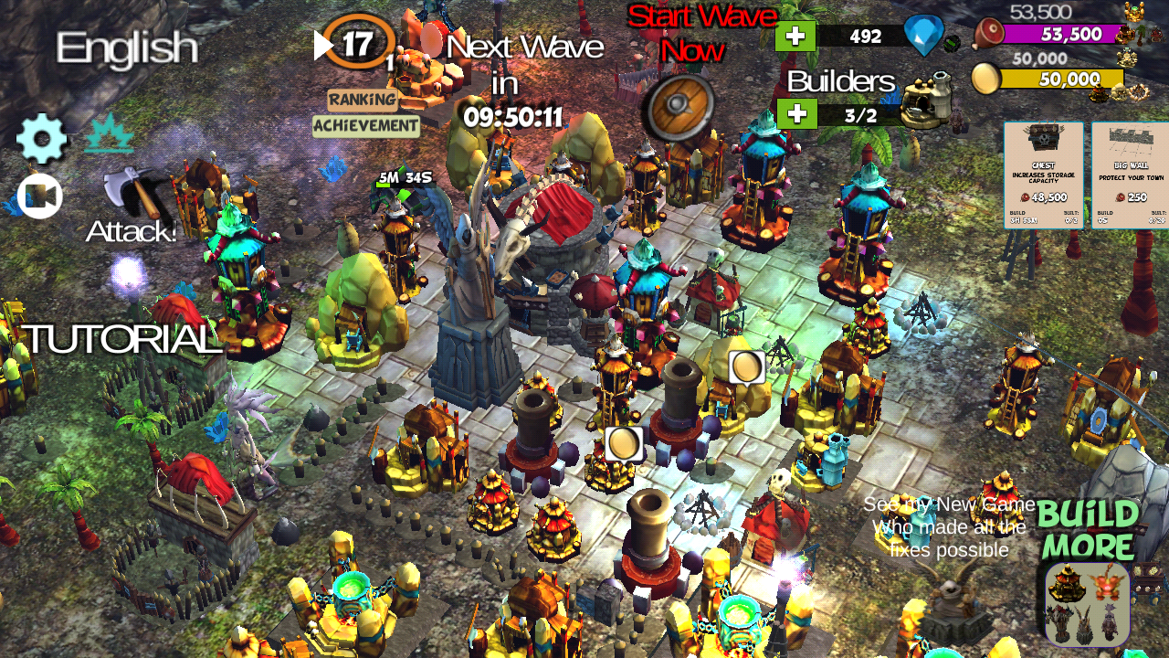 ☣️ Clash Of Orcs ⛺️ City Building Defense War TD ภาพหน้าจอเกม