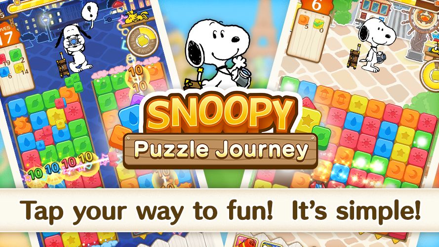 SNOOPY Puzzle Journey 게임 스크린 샷