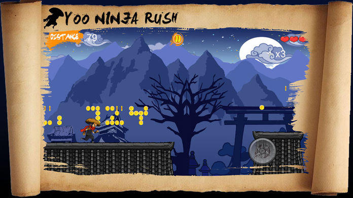 Captura de Tela do Jogo Yoo Ninja Rush - Jumping, No Ads