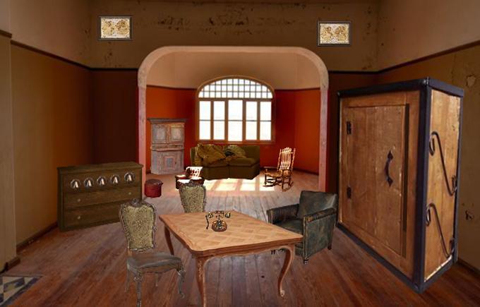 放棄されたゴーストタウンのエスケープ ゲームのスクリーンショット