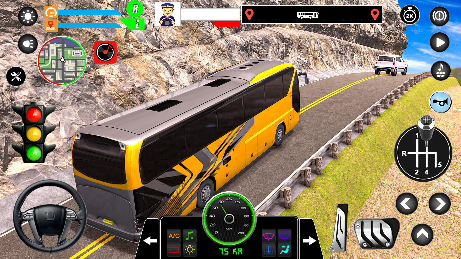 US Bus Simulator - Bus 3D Game ภาพหน้าจอเกม